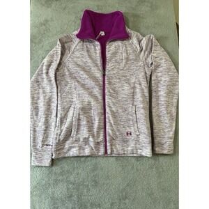 UNDER ARMOUR STORM SHERPA LINED COLDGEAR FULL ZIP JACKET PINK PURPLE WOMENS M